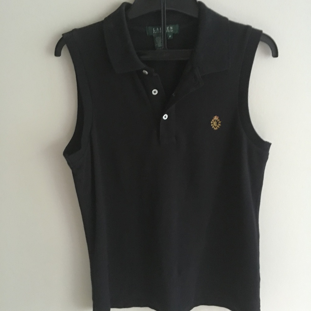 Black Lauren Ralph Lauren Sleeveless Shirt, Gently Used 🌸!